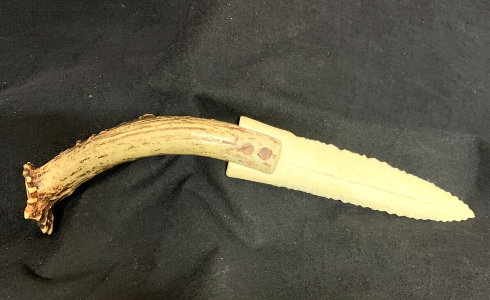 Faux Cast Antler Decor Knife Log Cabin Style