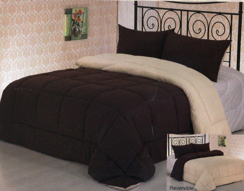 Clara Clark 3Pc Down Alternative Reversible Comforter with Pillow Shams