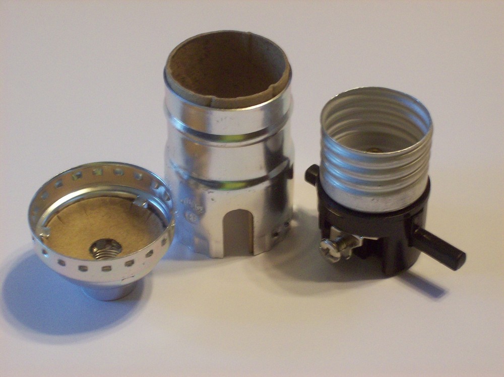 NICKLE PLATED PUSH-THRU LAMP SOCKET LAMP PART NEW 30773J