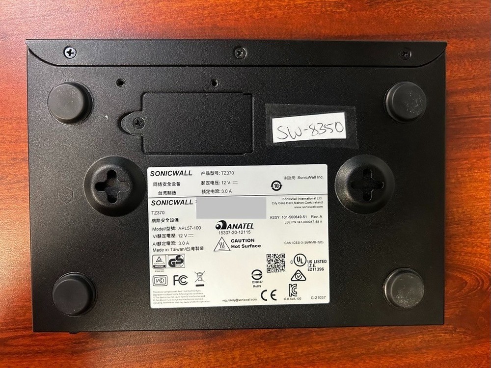 SonicWall TZ370 Firewall | Model Number APL57-100