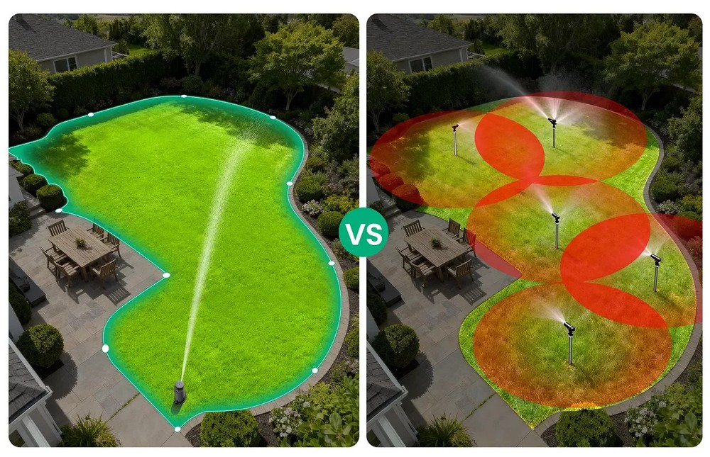 Aiper IrriSense 2 Smart Sprinkler Irrigation System, App Control Multi Zone Map