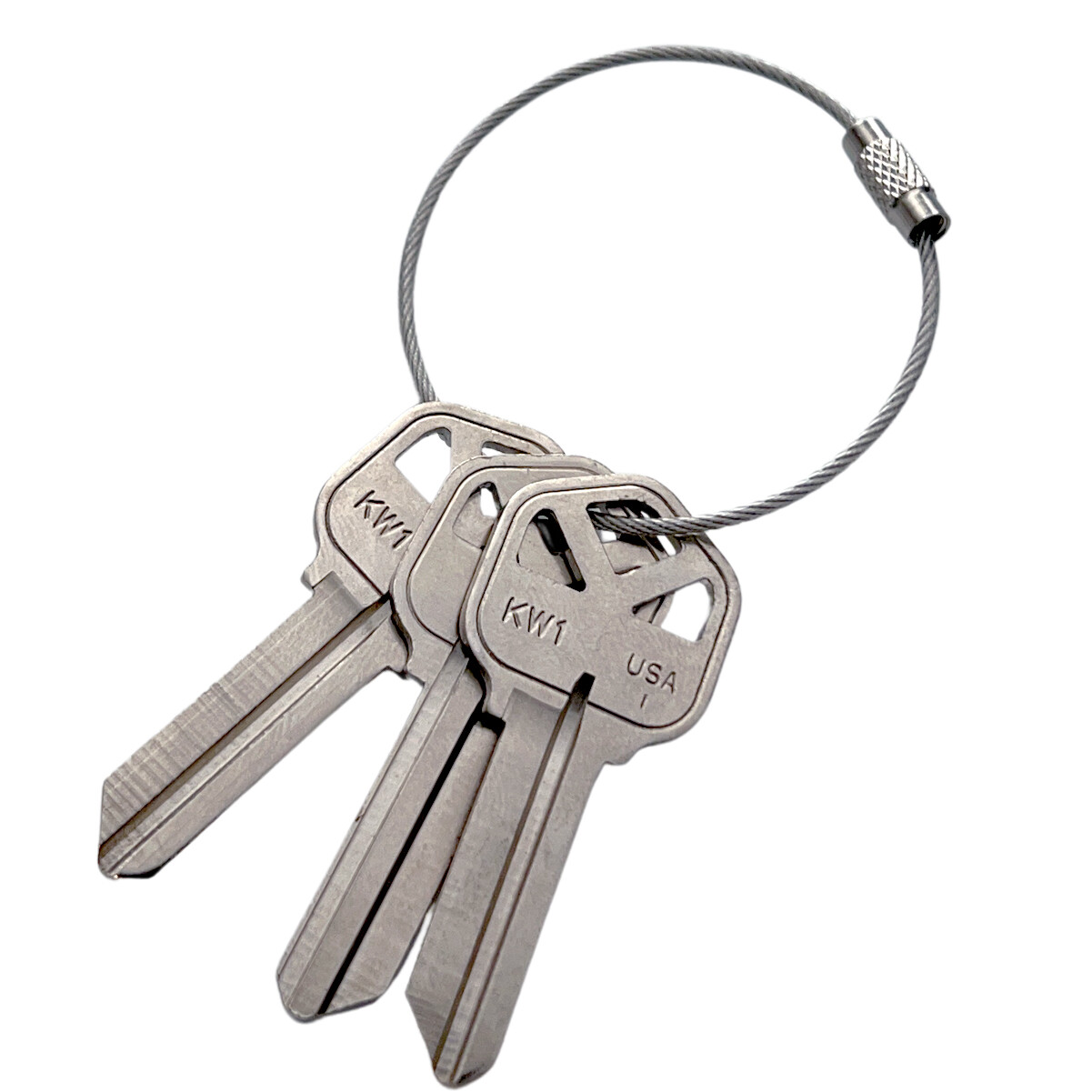 5 Pack - Wire Luggage Loops - Stainless Steel 6" Cable Rings for Bag Tags, Keys