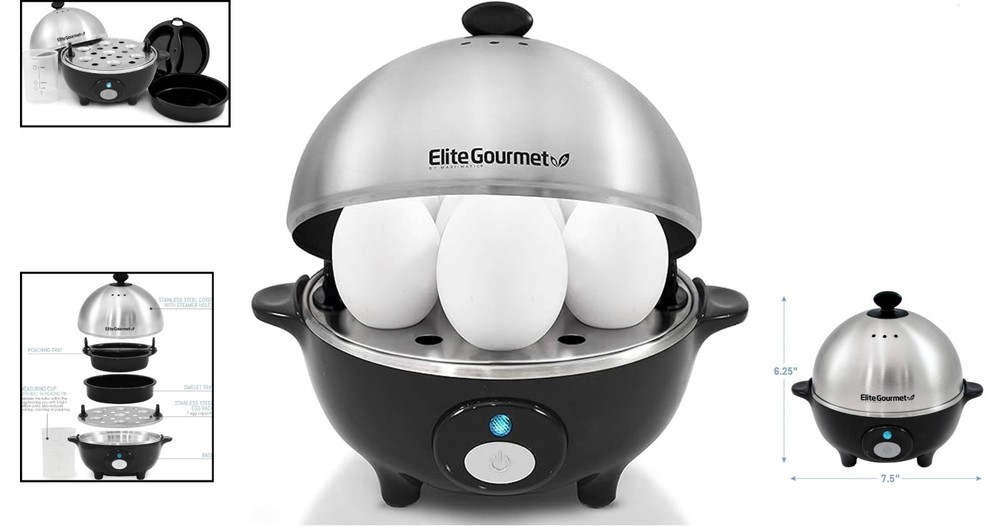 Versatile Egg Cooker with Poaching and Auto Shut-Off - Effortlessly Perfect Eggs