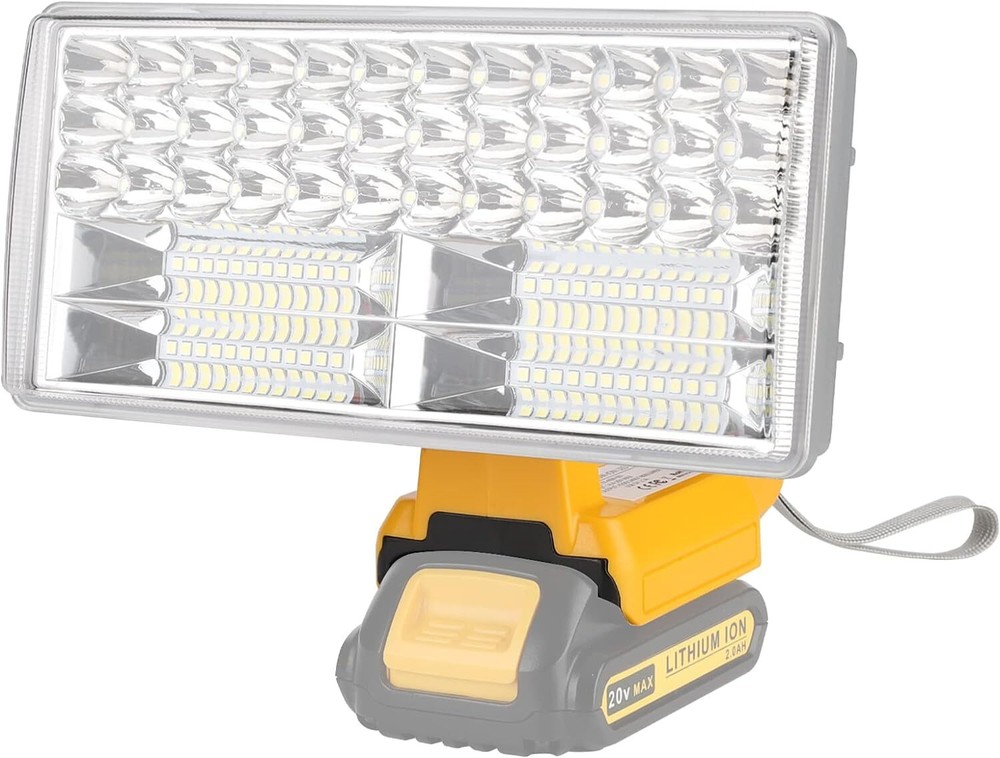 Cordless LED Work Light for Dewalt 20V Max Li-ion Battery Portable Flashlight US