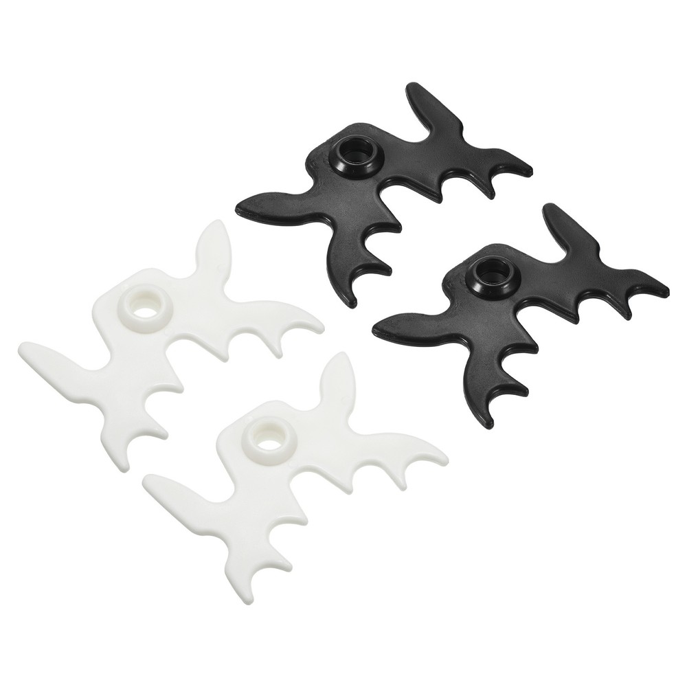 Billiard Bridge Head 13mm ID, 4pcs Plastic for Pool Table, White Black