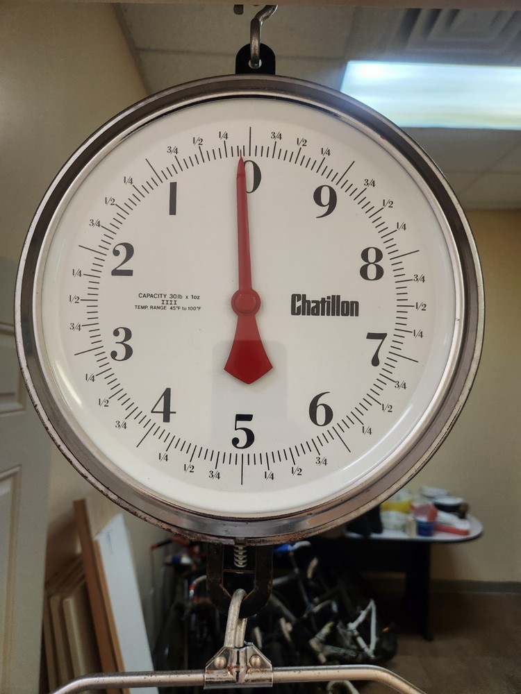 Chatillon 30lb Hanging Kitchen Produce Feed Hardware Scale Type IIIII Complete