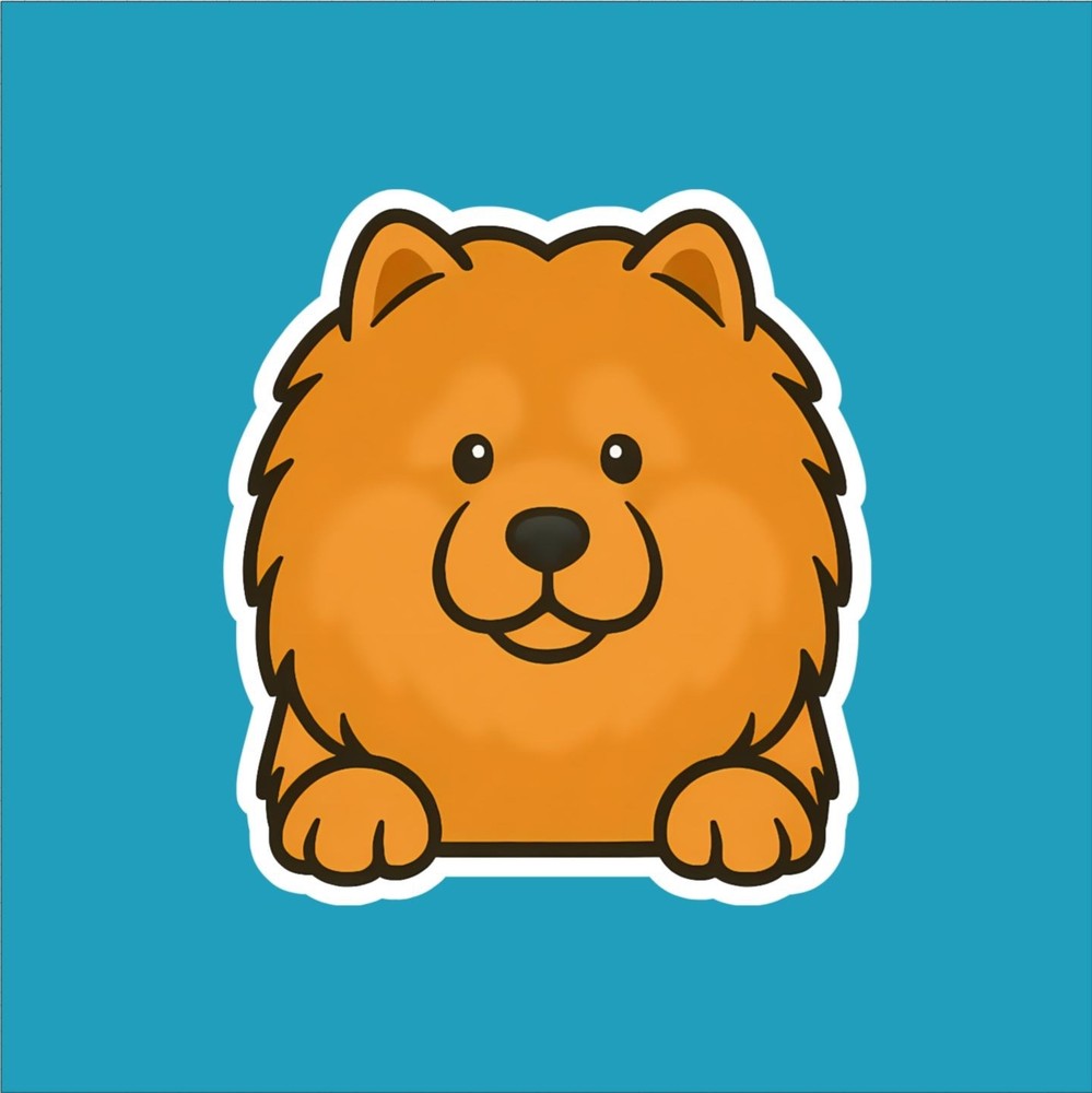 Chow Chow Peeking Sticker