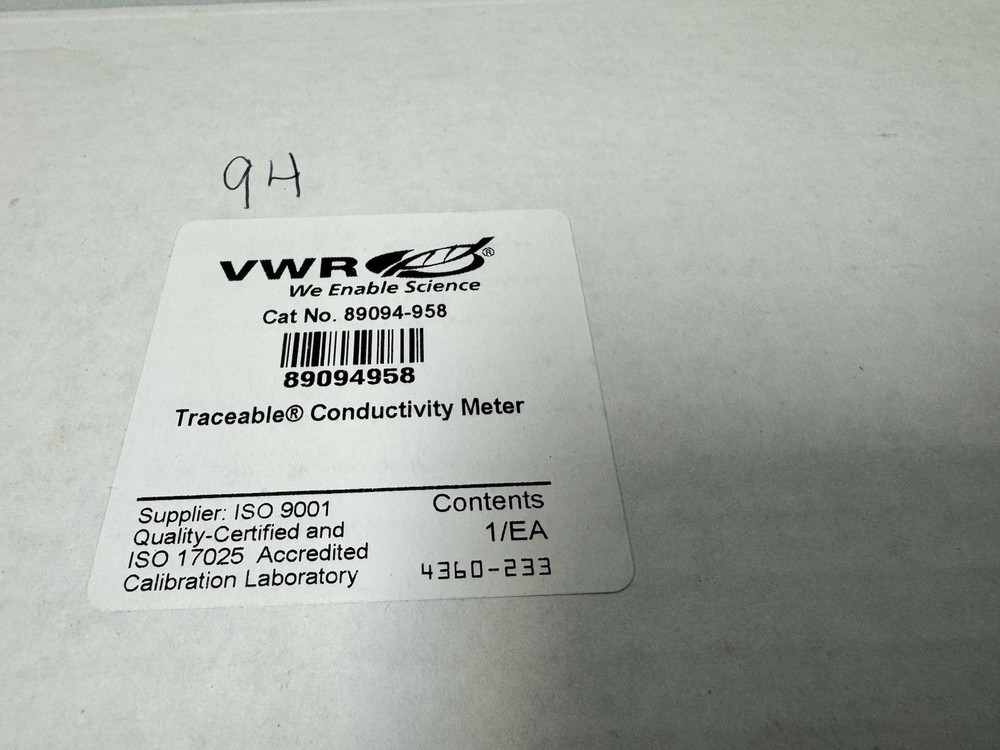 VWR Traceable Expanded Range Conductivity Meter 89094-958