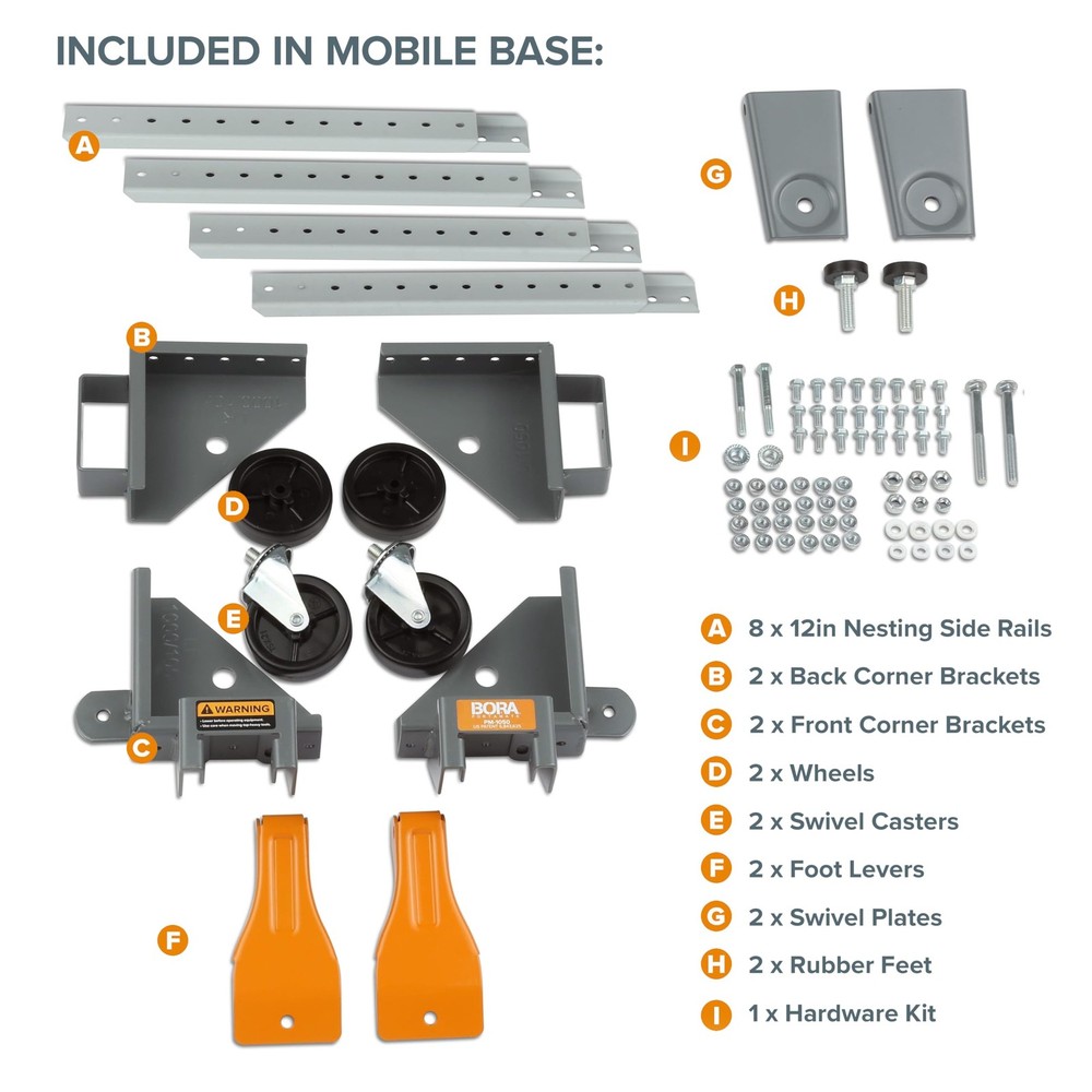 Universal Mobile Base with Swivel Castor Wheels - Adjustable Tool Dolly 12x12...