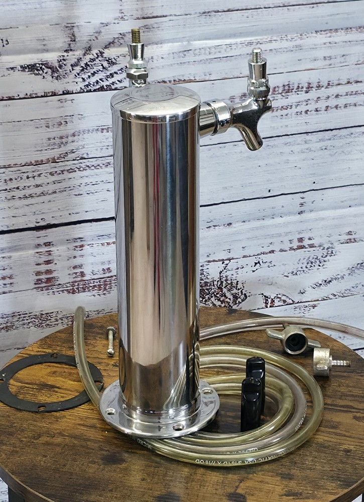 3" Column Tower 2 Faucets Draft Beer Tap Pre-owned L1