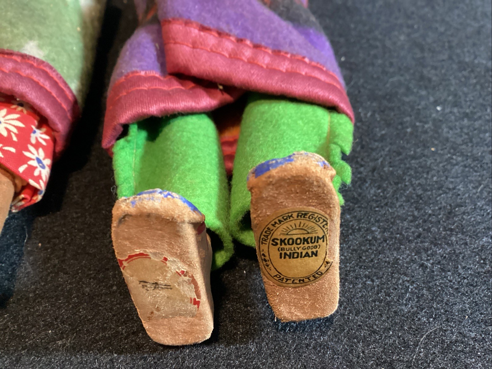 2 PCs. “Skookum Indian” ‘Bully Good’ Dolls, 9 1/2” Male, 9” Female, Orig. Tags