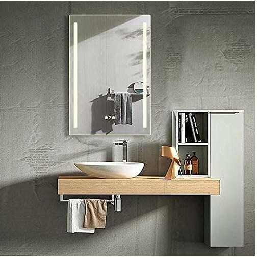 20x30 in Bathroom Mirror LED Light Wall Mounted Touch Switch Defogger & Dimmer
