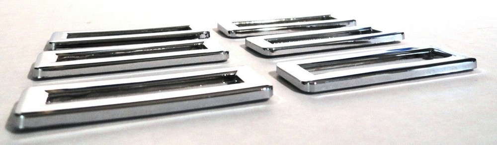 switch label bezel set(6) plain chrome plastic for Freightliner Classic FLD