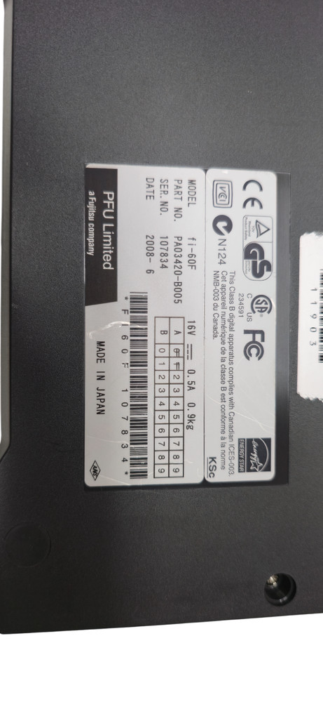 Fujitsu fi-60F Compact Mini Flatbed A6 Size Desktop Scanner