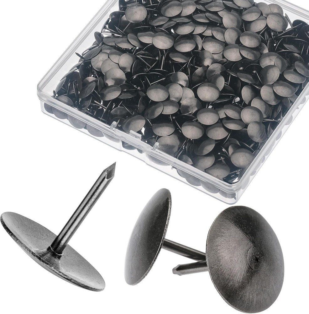 Bulk Black Thumb Tacks - 500 Pack Flat Push Pins for Effortless Organization
