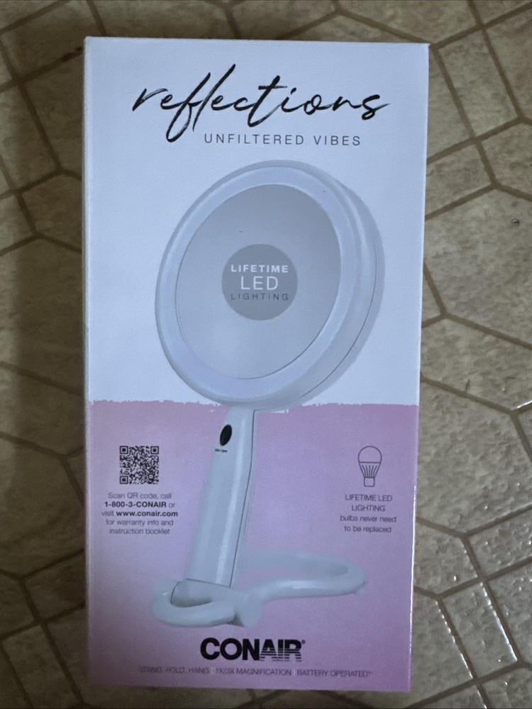 Conair LED Handheld & Vanity Mirror, White