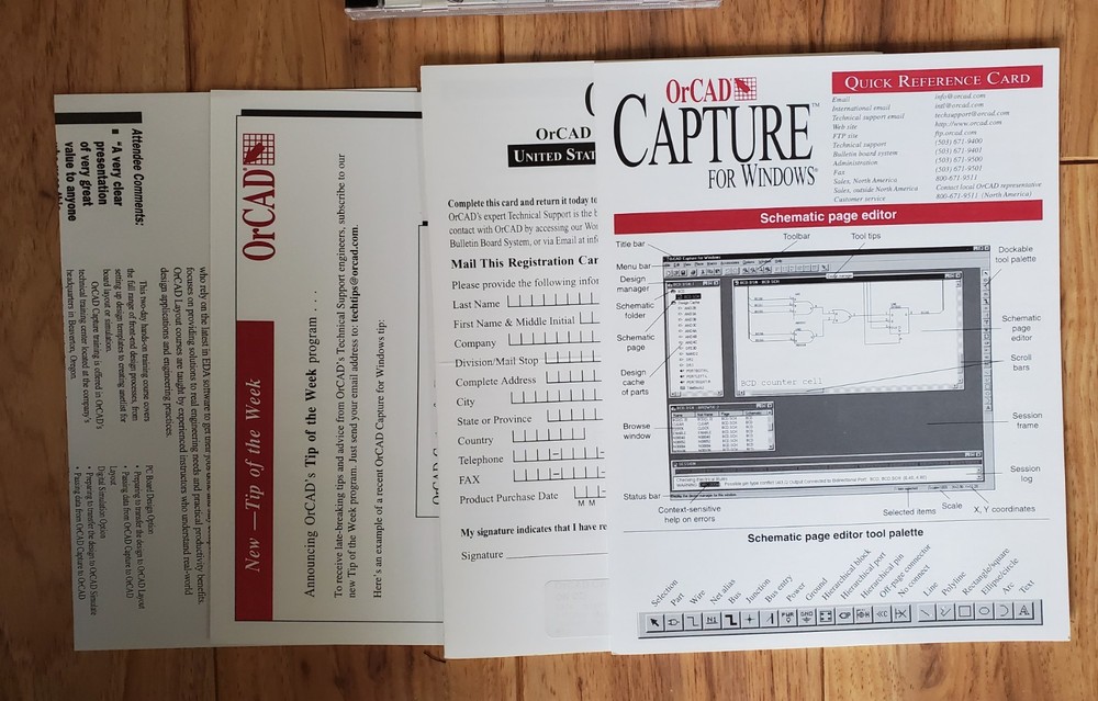 OrCAD Capture 7.01 for Windows With Manuals Key Code In Box