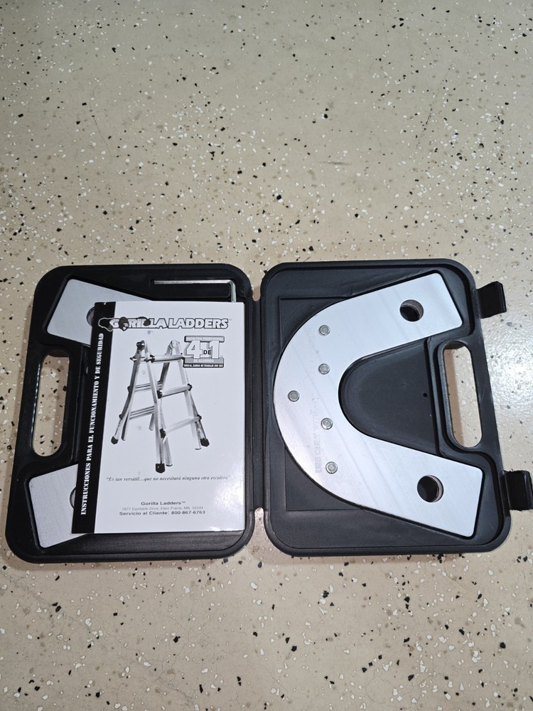 Gorilla Ladder Static Hinge Rail Bracket Kit Scaffold Mode Case with Wrench