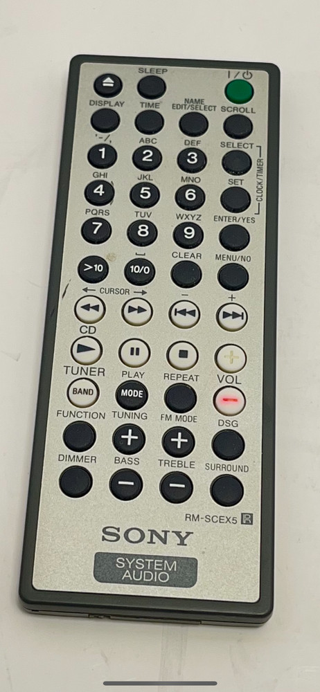 Sony RM-SCEX5 Remote Control for CMT-EX5 System Audio OEM Tested Working