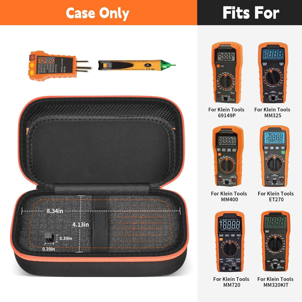 Case Compatible with Klein Multimeter MM325 MM300(69149P) Multi Meter Testers, S