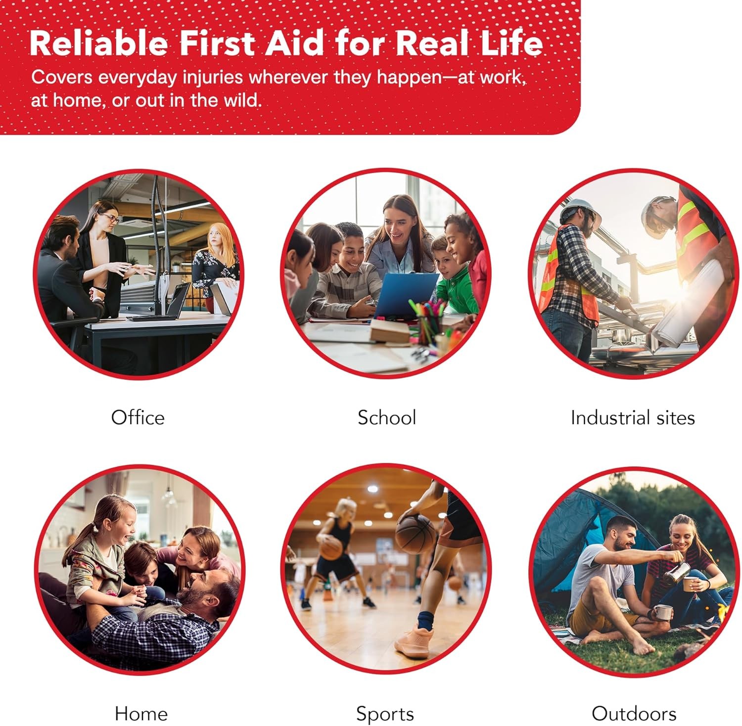 348 Piece First Aid Kit Hard Case Emergency Car Home Travel Camping