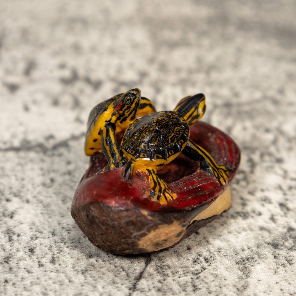 Double Turtle Tortoise Tagua Carving