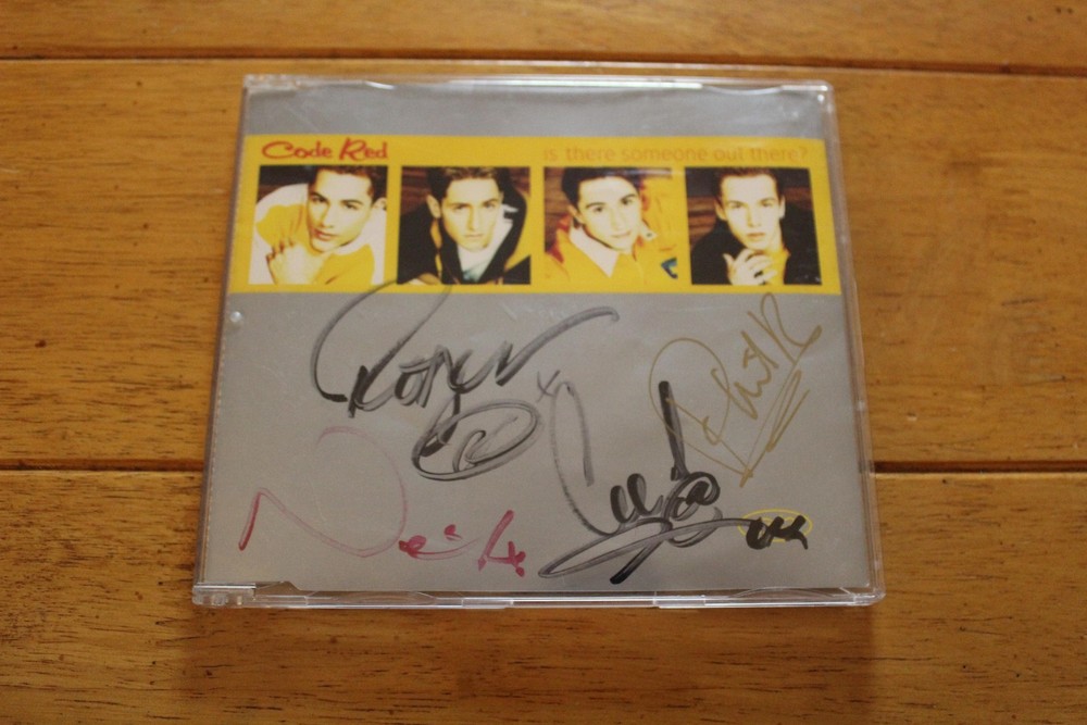 SIGNED Code Red Is There Someone Out There CD Single Autographed Auto Boy Band