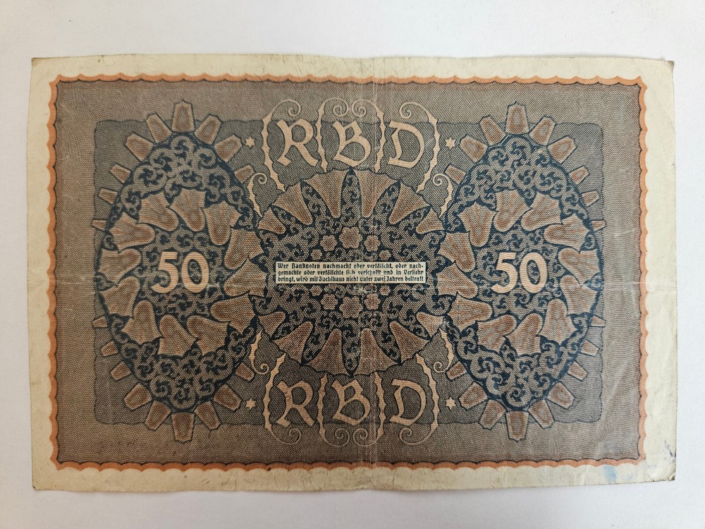 GERMANY 50 MARK REICHSBANKNOTE / SOLD AS EACH