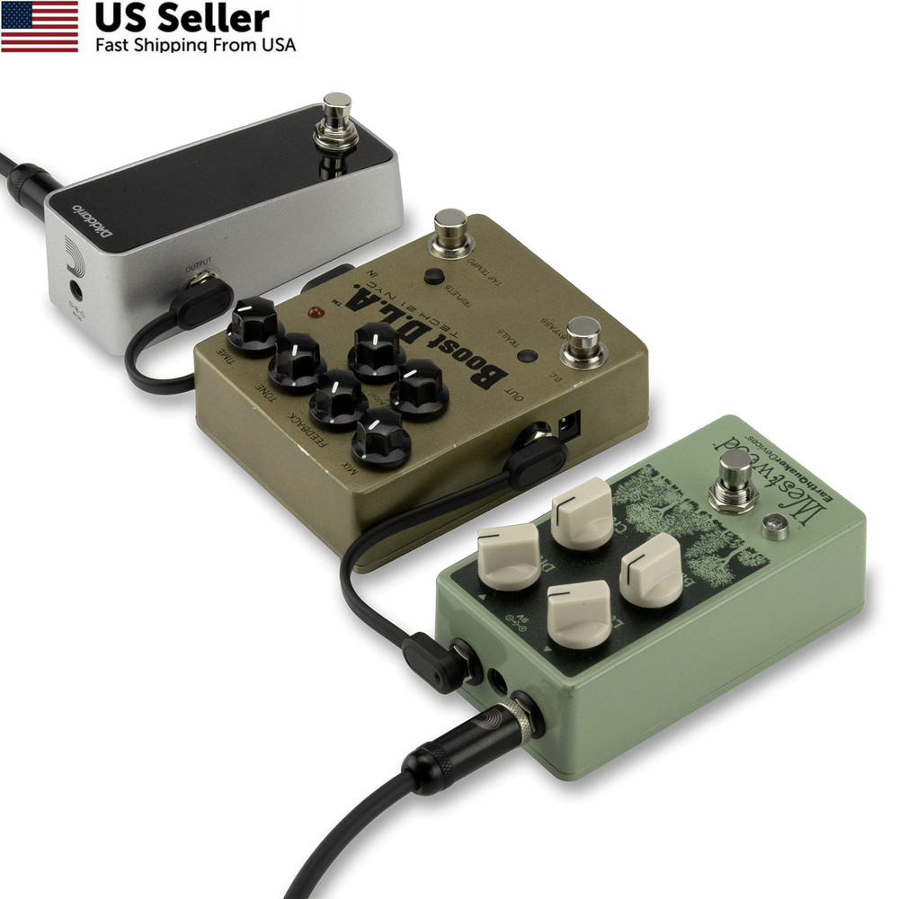 D'Addario Guitar Cable - Patch - 1 ft, Flat - Right Angle