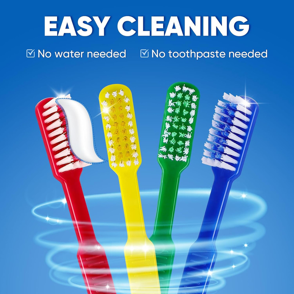 50 PCS Prepasted Disposable Toothbrushes with Toothpaste, Premium Bulk Toothb...