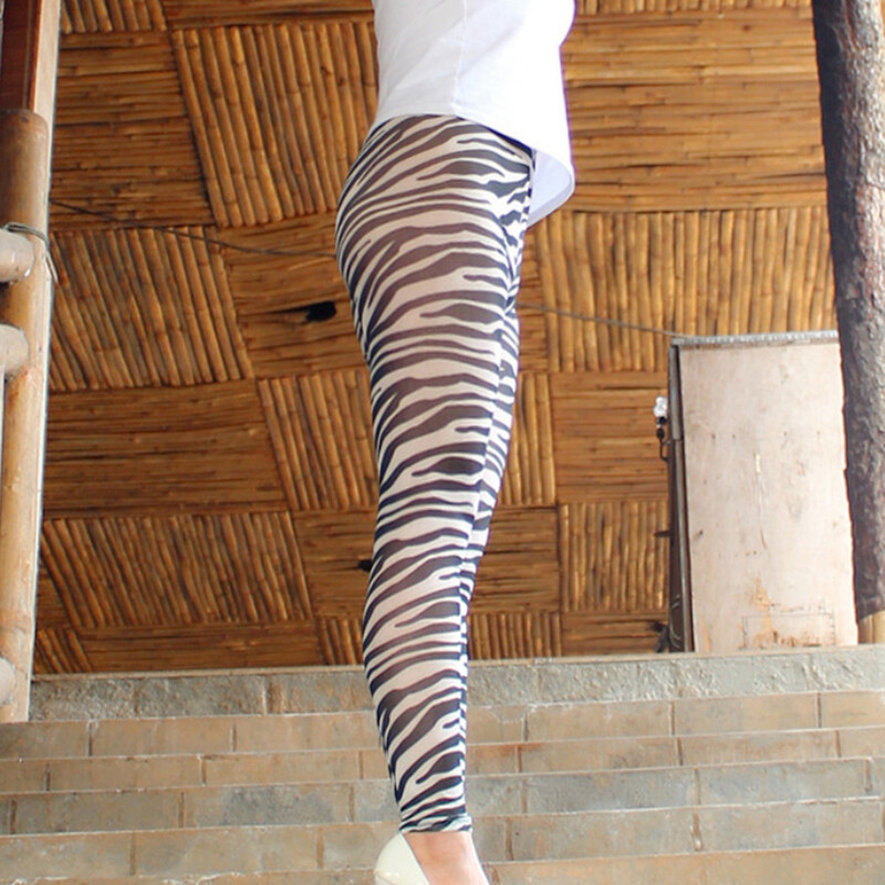 Women Stripe Mesh Leggings Sheer Fitness Skinny Pants Stretchy Outdoor Sexy