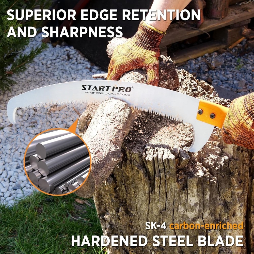 23ft Reach Tree Pruning Saw, Telescopic Manual Lightweight Extendable 18ft Pole
