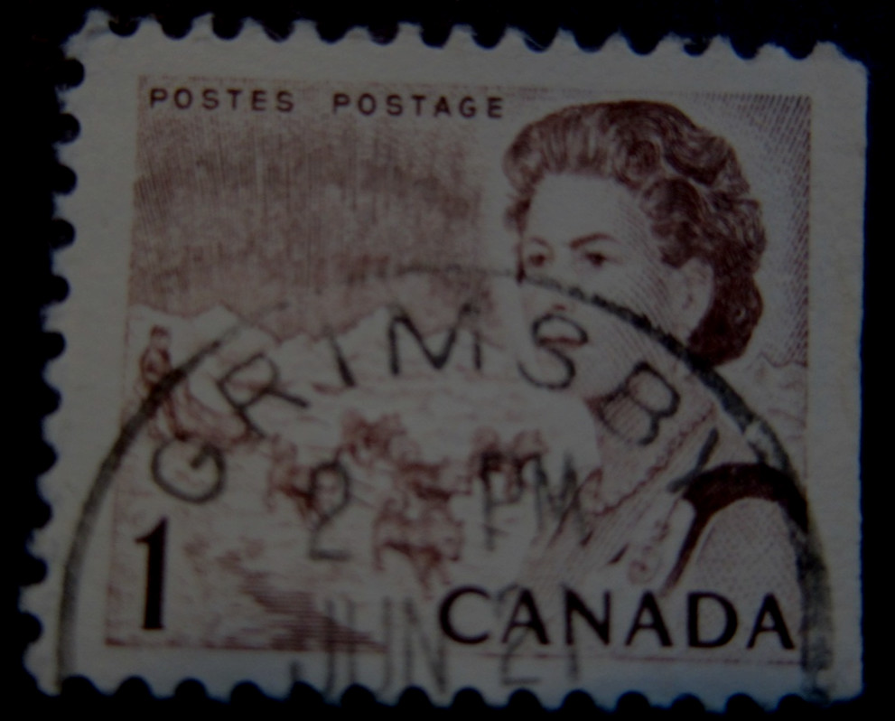 Canada #454 CDS Cancel Grimsby, ON {ebhs146}