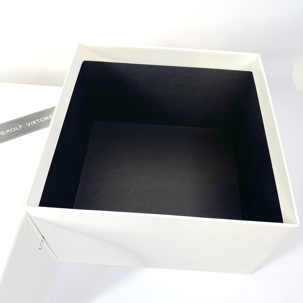 VIKTOR & ROLF Large Square Empty Gift Box Container White 8.25"x8.25"x5.25"