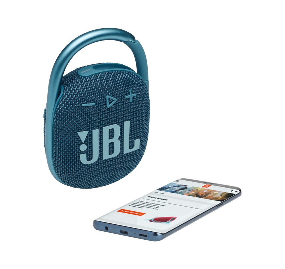 JBL Clip 4 Blue Portable Bluetooth Speaker (Open Box)