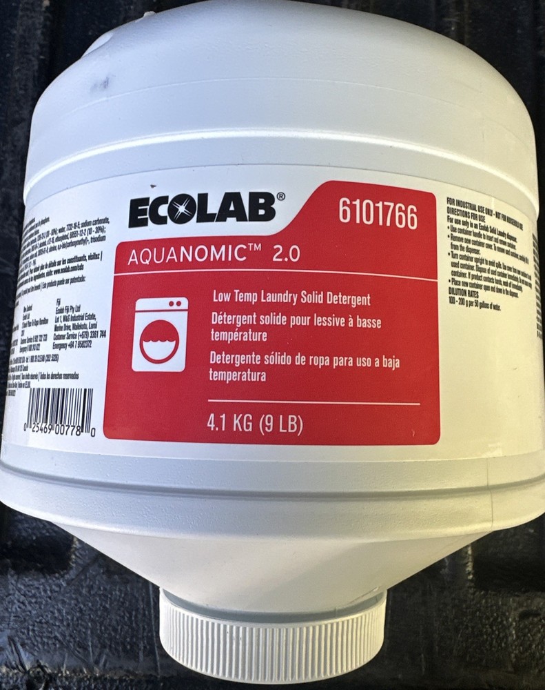Ecolab Aquanomic 2.0  6101766 Solid Laundry Detergent  9 Lb