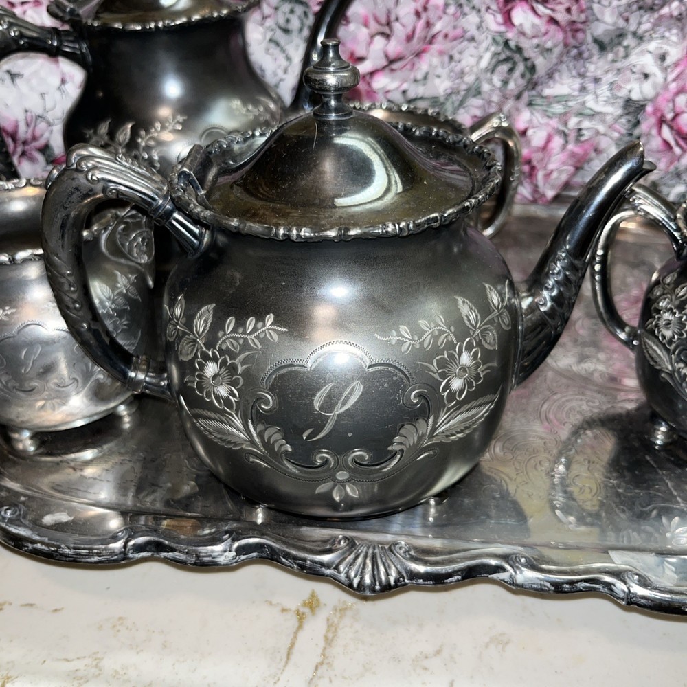 Barbour Silver Co. Quadruple Tea Service Set # 2419