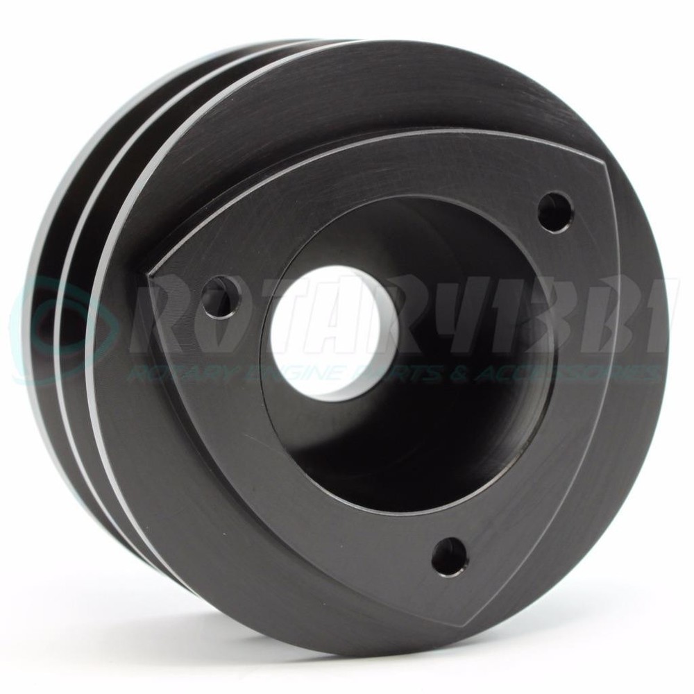 1971-1991 12A 13B ROTARY ENGINE DUAL SHEAVE ALTERNATOR PULLEY ANODIZED BLACK