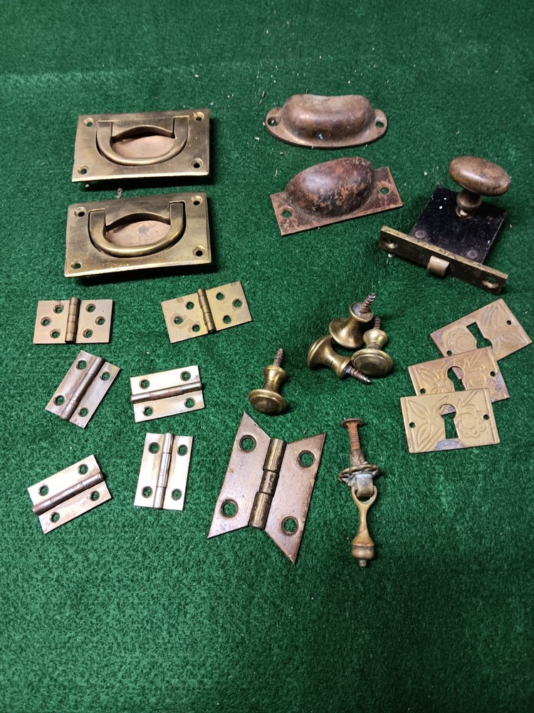vintage brass hardware mixed lot