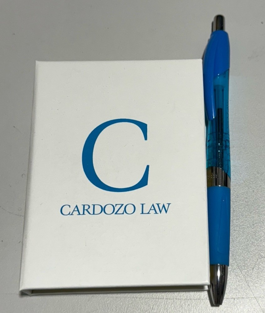 Cardozo law Post It Notebook And Pen