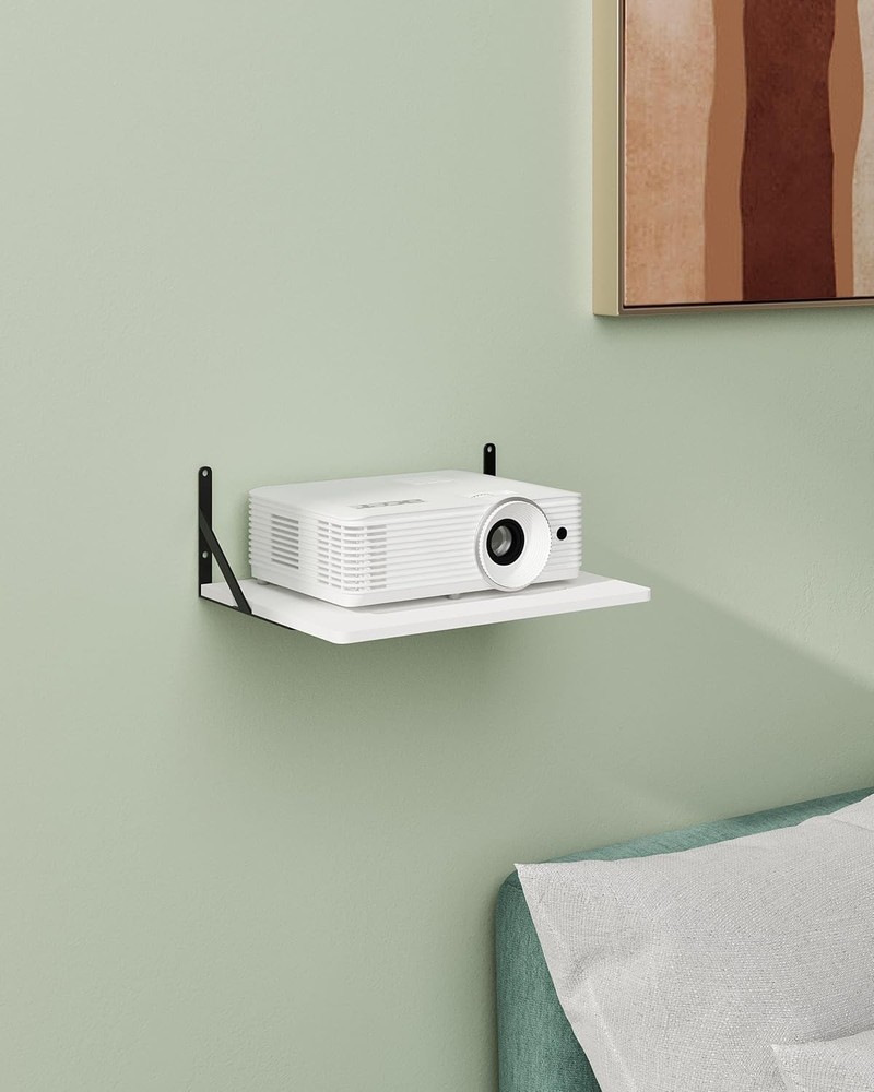 Projector Wall Mount Bracket for Small Mini Projectors Cable Box Router Shelf