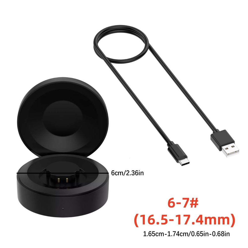 Portable Black Type-C 6-7# Smart Ring Charger Charging Case For RingConn