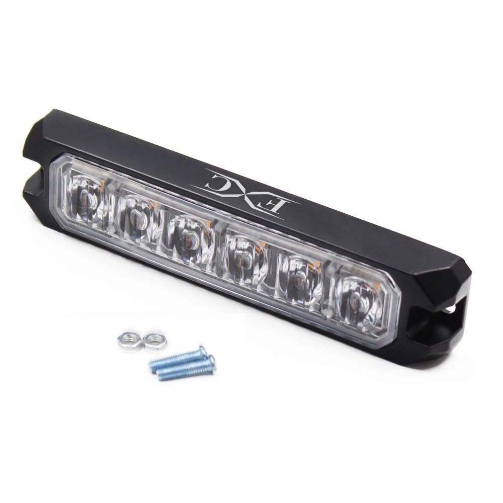 FXC 2pack 6-LED Strobe Light Amber Waterproof Emergency Beacon Flash