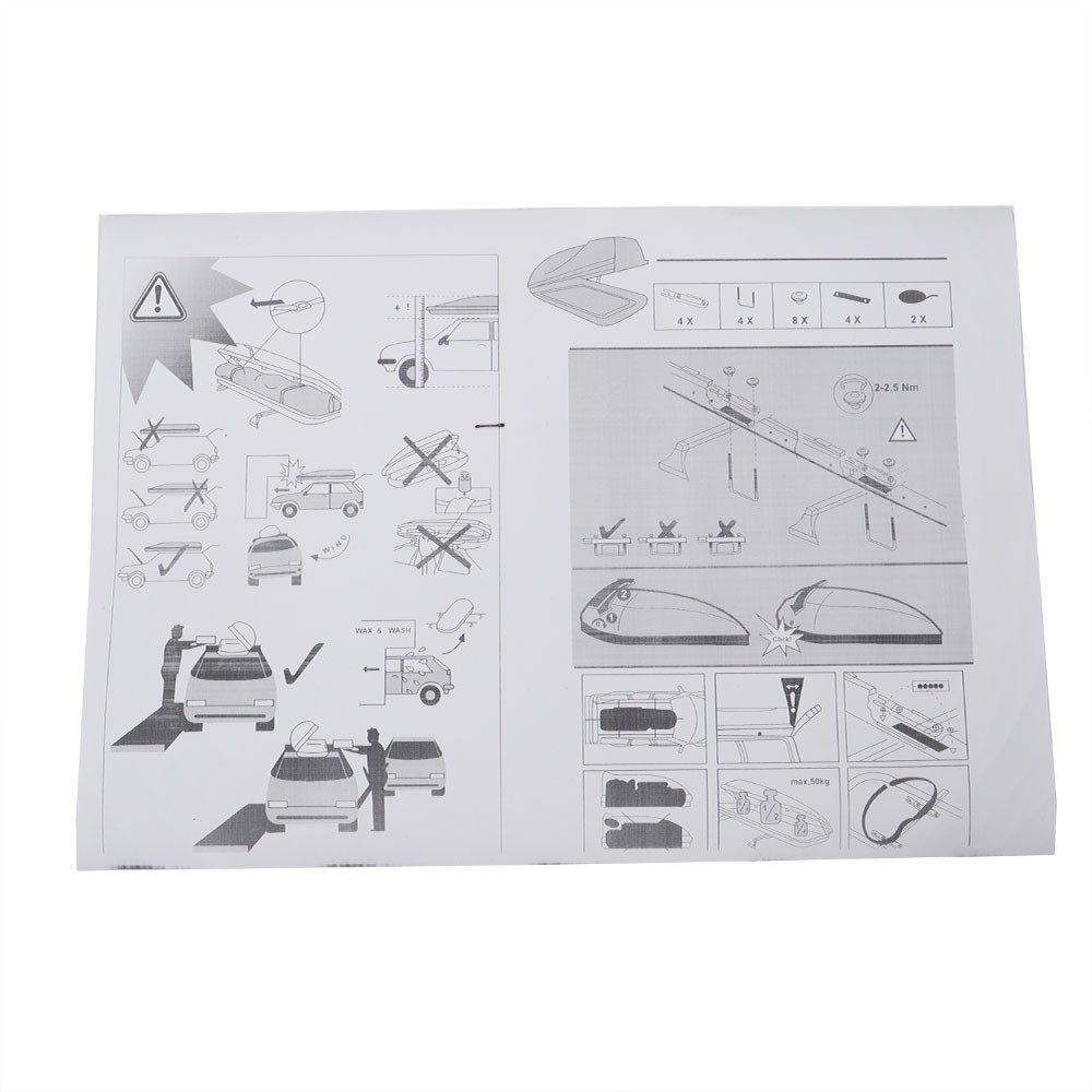 Labwork 2Key 14 ft³ Car Top Cargo Carrier Vehicle Roof Luggage Storage Box