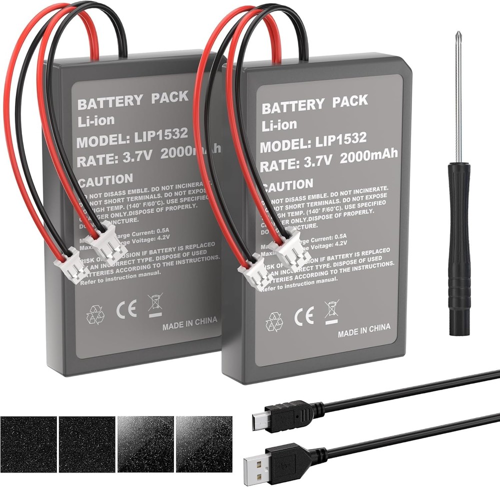 Reliable 2 Pcs Rechargeable Batteries for PS4Pro/PS4Slim - Includes Toolkit