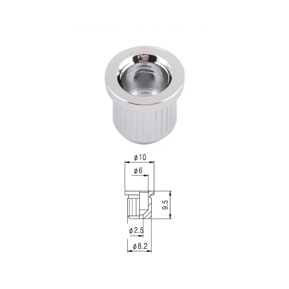 Metallor Guitar String Ferrules String Thrugh Body Bushings 6Pcs