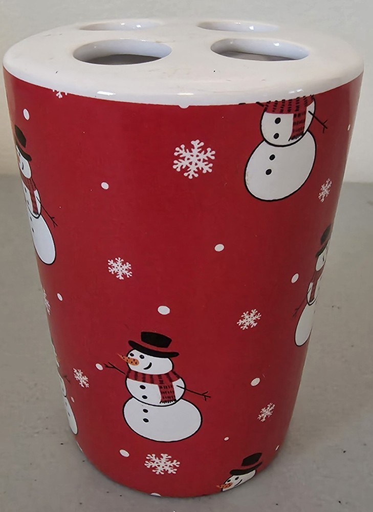 Christmas Snowman Designed Toothbrush Holder