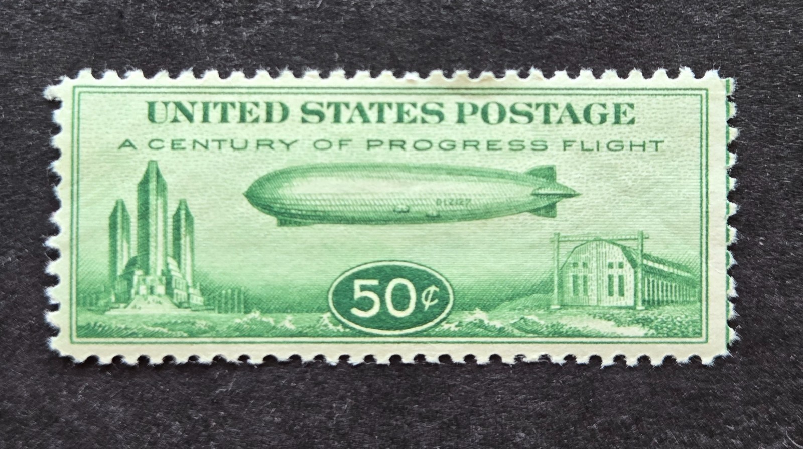 U.S. Sc # C18 50c Zeppelin, 1933, MH, thin, lot # 44718