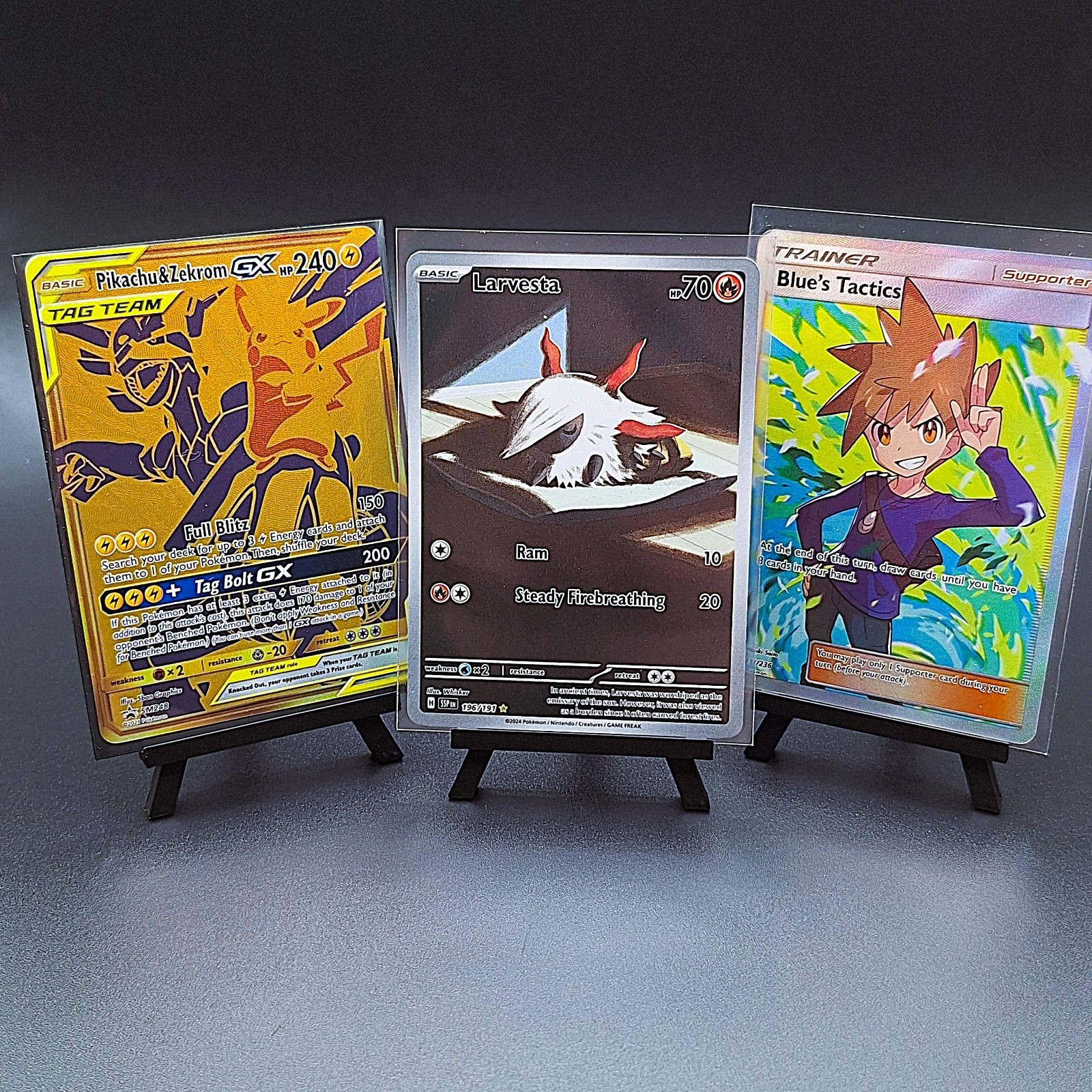 Mini Easel Stand (3) Customizable Trading Card Coin Holder Dollhouse Art Display