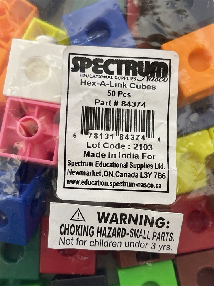 Hex A Link 2cm Interlocking Learning Cubes Educational Math SOL